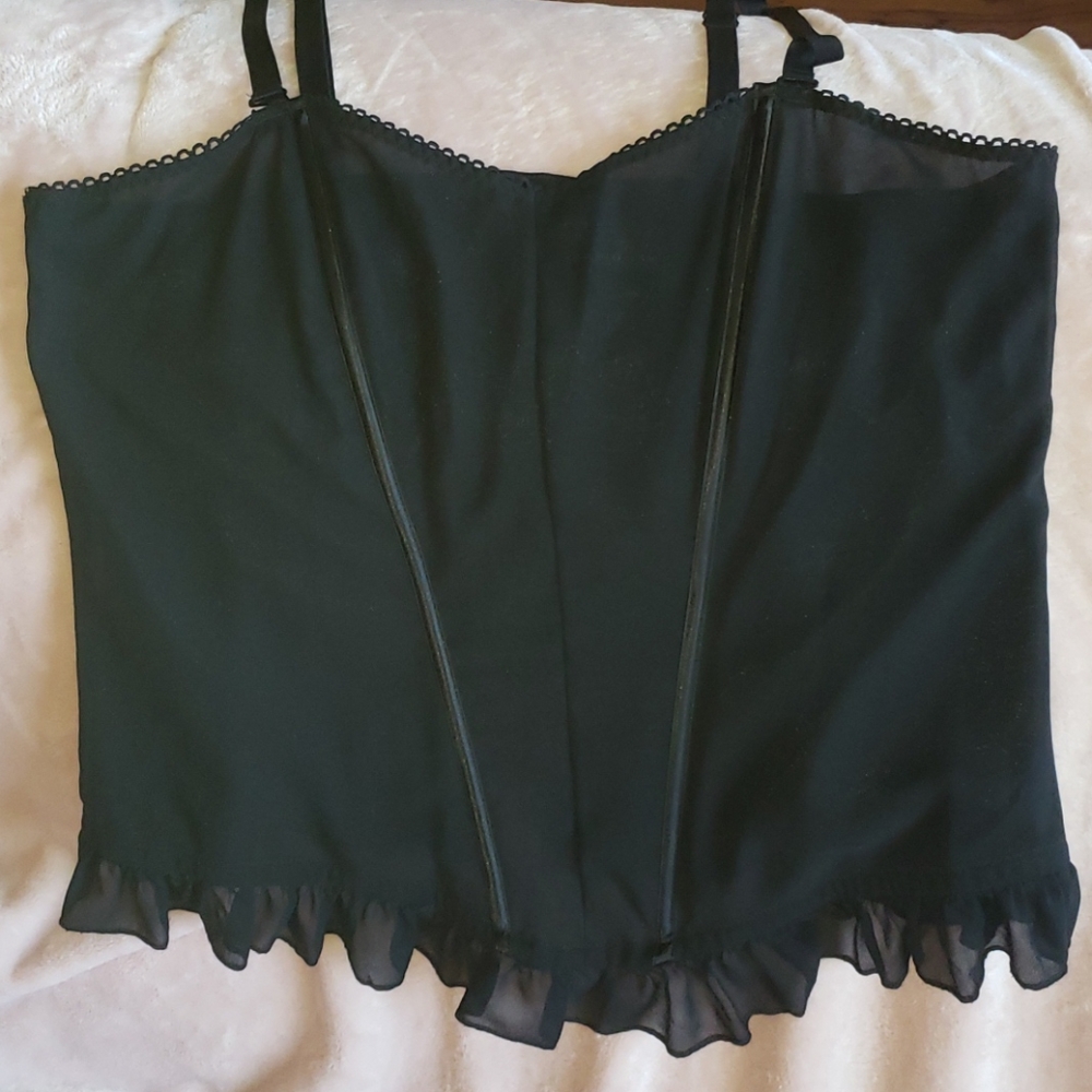 Sexy plus size sheer corset.